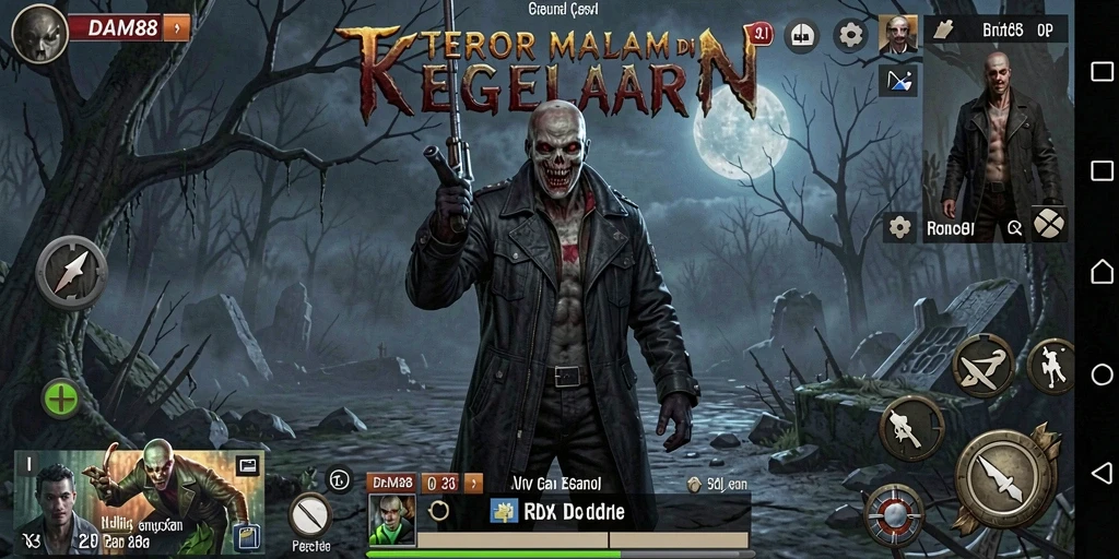 Tangkapan layar gameplay menunjukkan suasana Horror yang menegangkan.