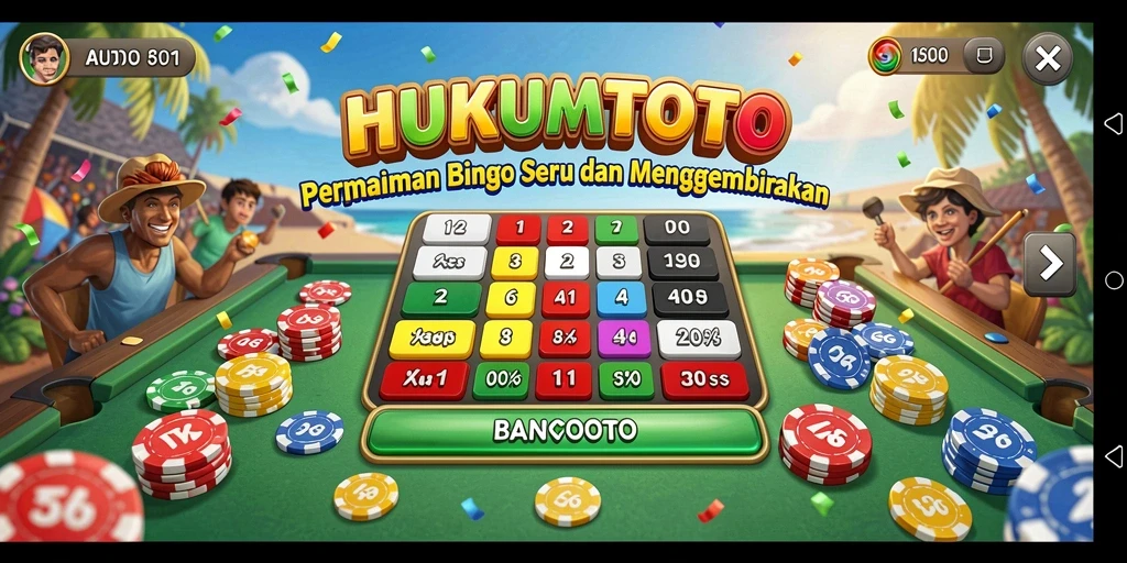 Screenshot HUKUMTOTO menampilkan suasana seru permainan Bingo.