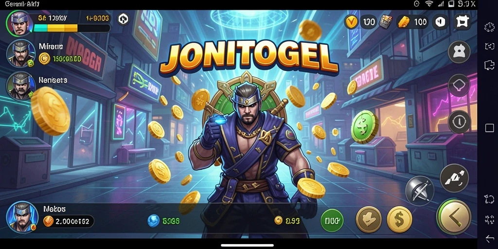Tampilan menarik dari gameplay JONITOGEL yang penuh warna.