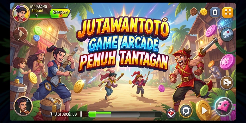 Tangkapan layar gameplay <strong>JUTAWANTOTO</strong> menunjukkan momen menegangkan dalam permainan Arcade.