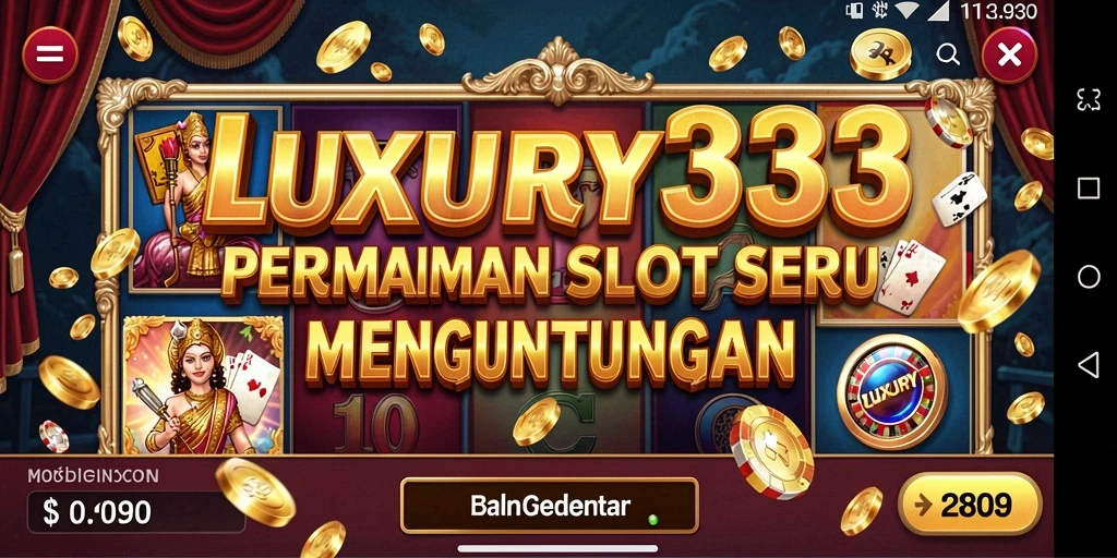 Tangkapan layar LUXURY333 menampilkan aksi permainan Slot yang seru.