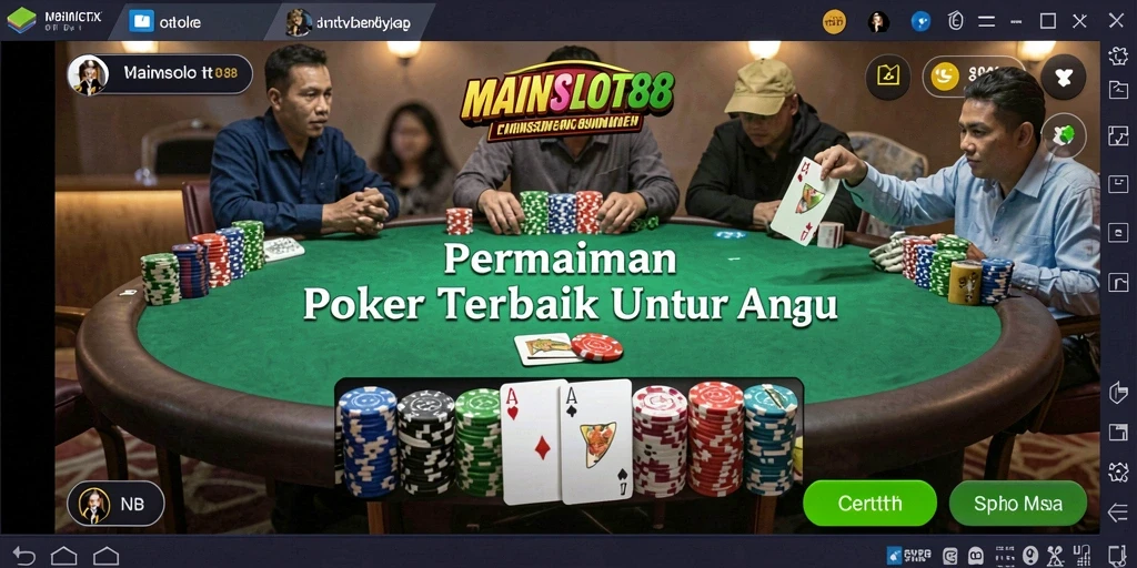 Tampilan menarik dari gameplay Poker di MAINSLOT88.
