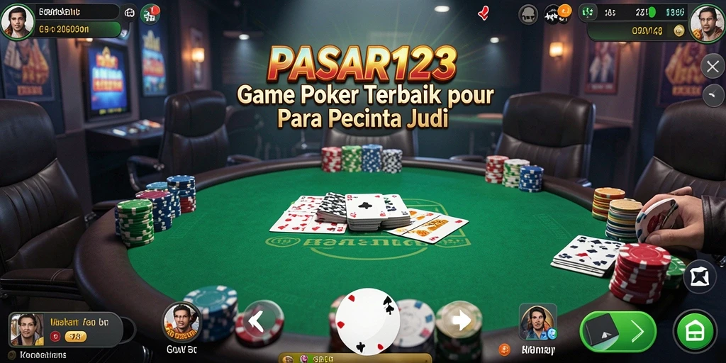 Screenshot gameplay PASAR123 dengan permainan poker yang mendebarkan.