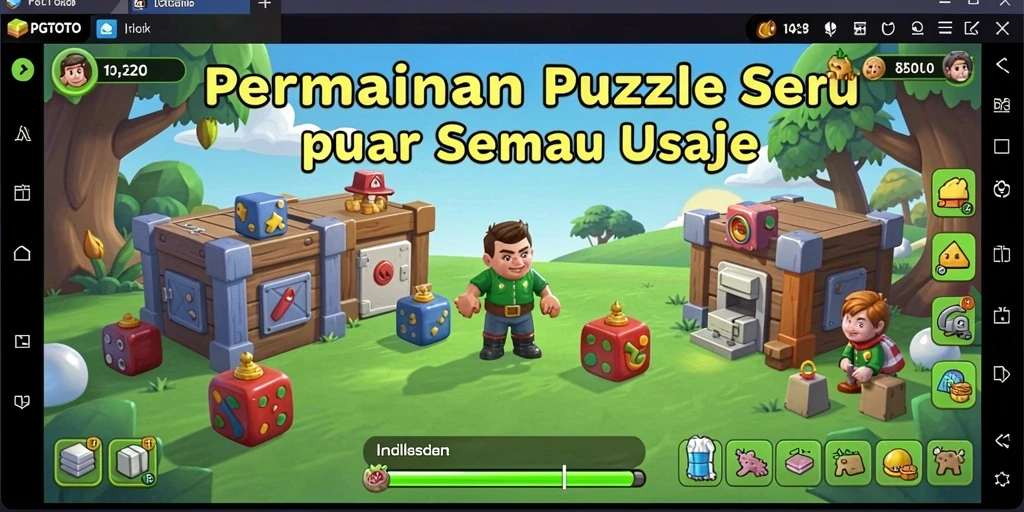 Screenshot gameplay PGTOTO menampilkan tantangan puzzle yang menarik.