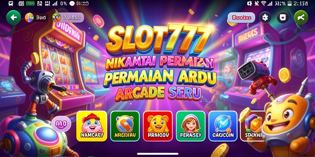 Tampilan gameplay seru dari SLOT777 dengan berbagai tema slot.